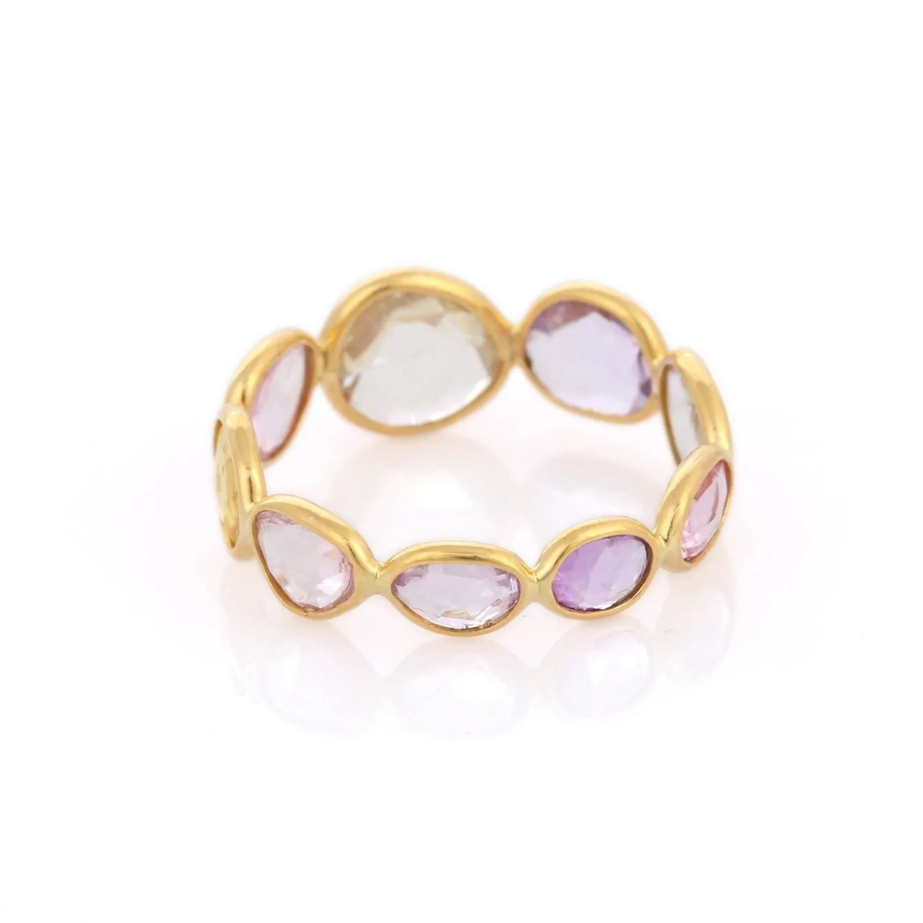 14K Gold Sapphire Eternity Band