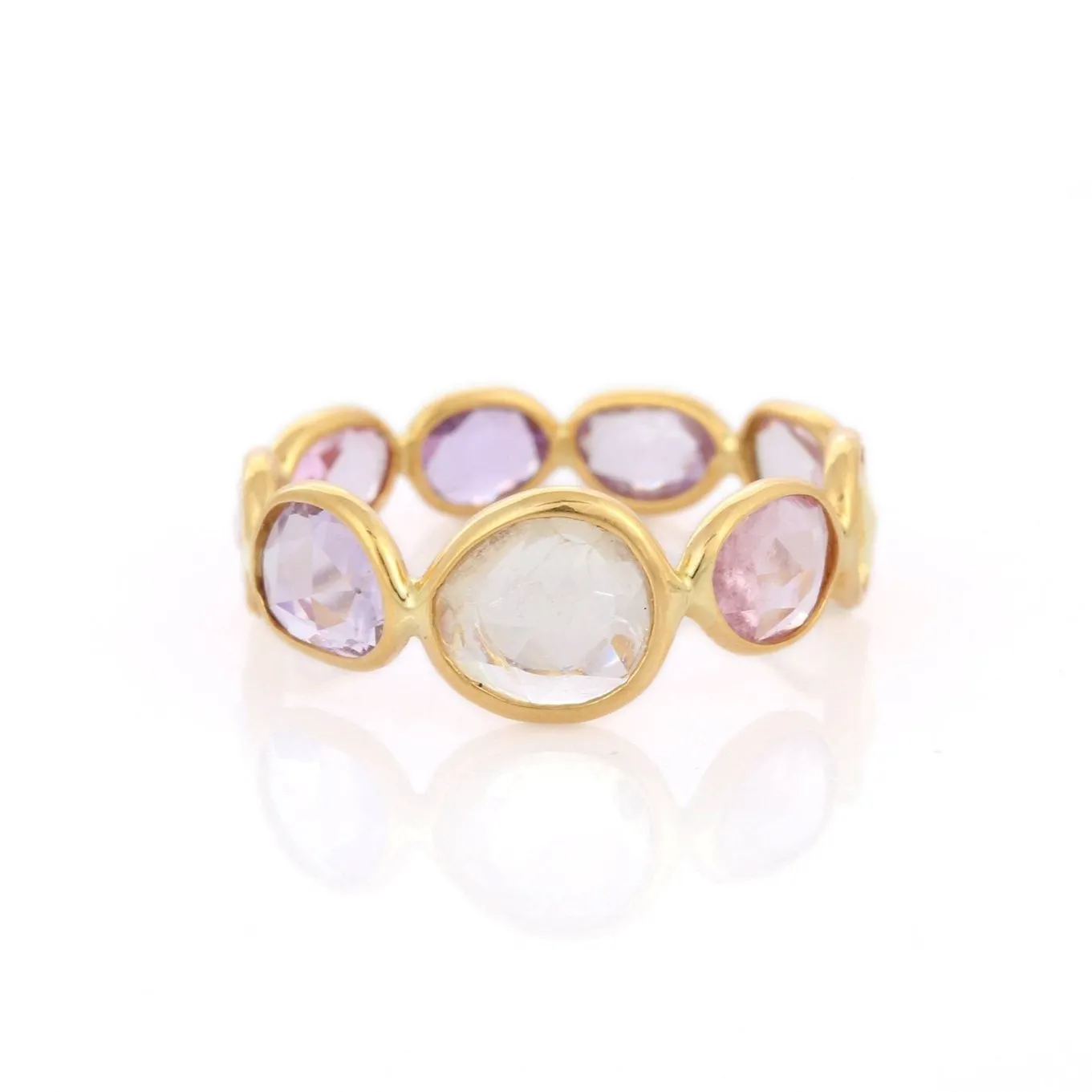 14K Gold Sapphire Eternity Band