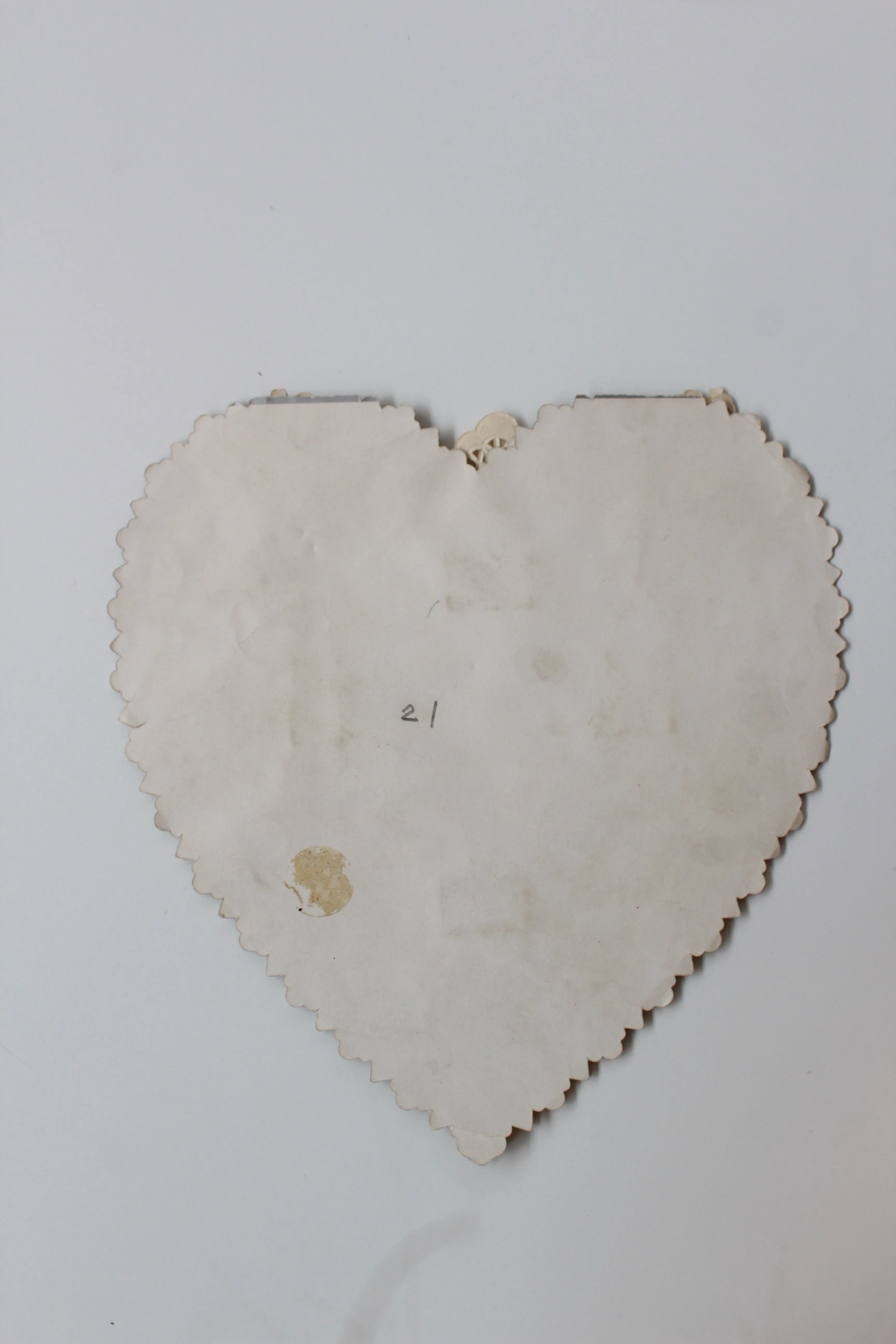 1920s Paper Lace Heart Valentines, Set of 2