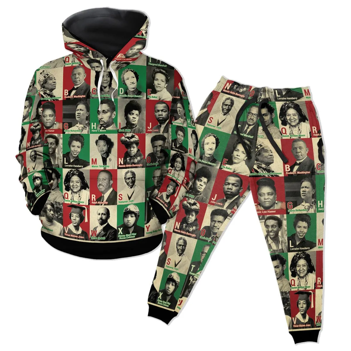 A To Z Of Black Heroes All-over Hoodie and Joggers Set