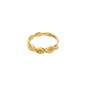 Annika Recycled Robe Chain Ring - Gold