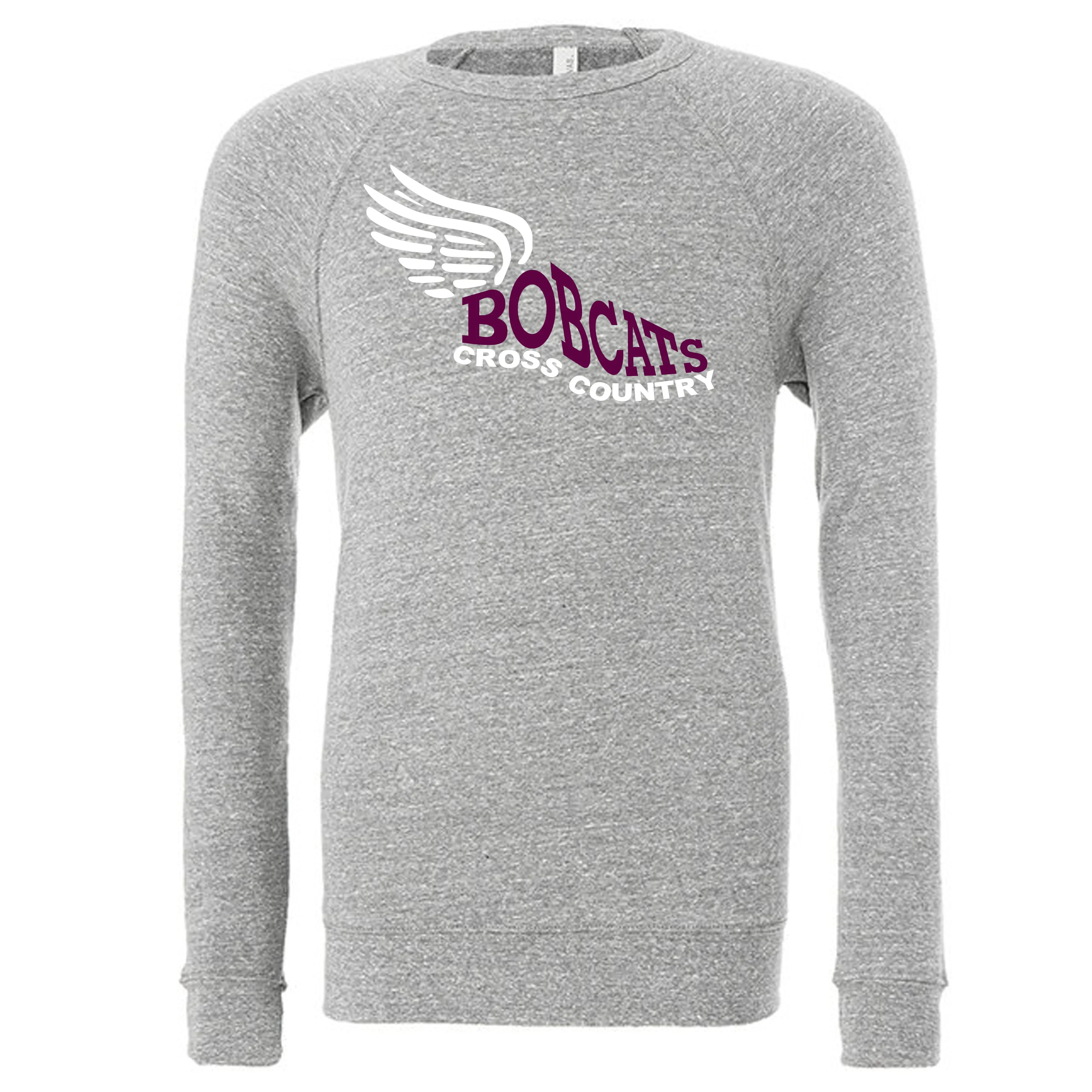 Bobcats Cross Country Logo  Super Soft Crewneck Pullover