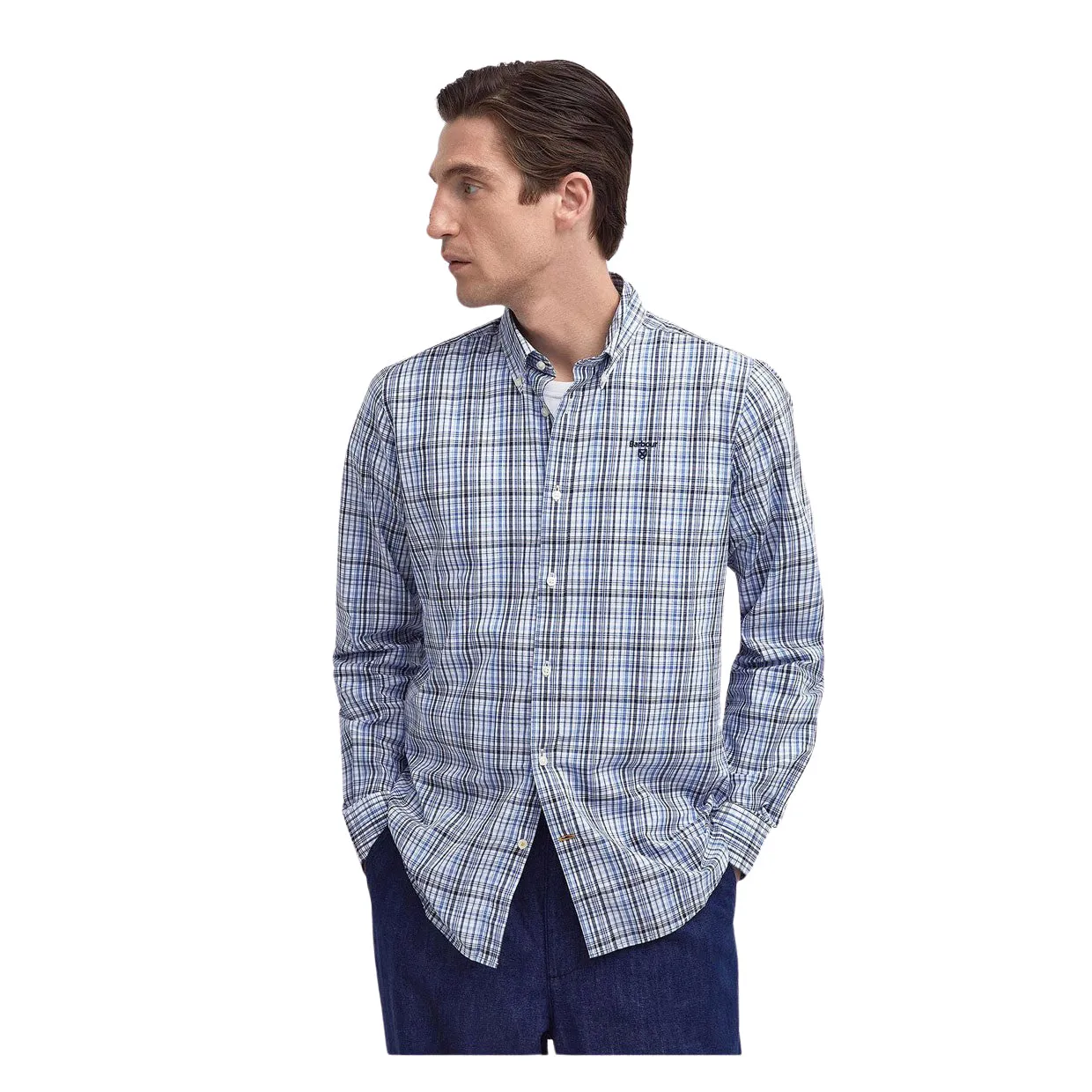 Camicia Uomo Barbour Baxley Blu Multicolor