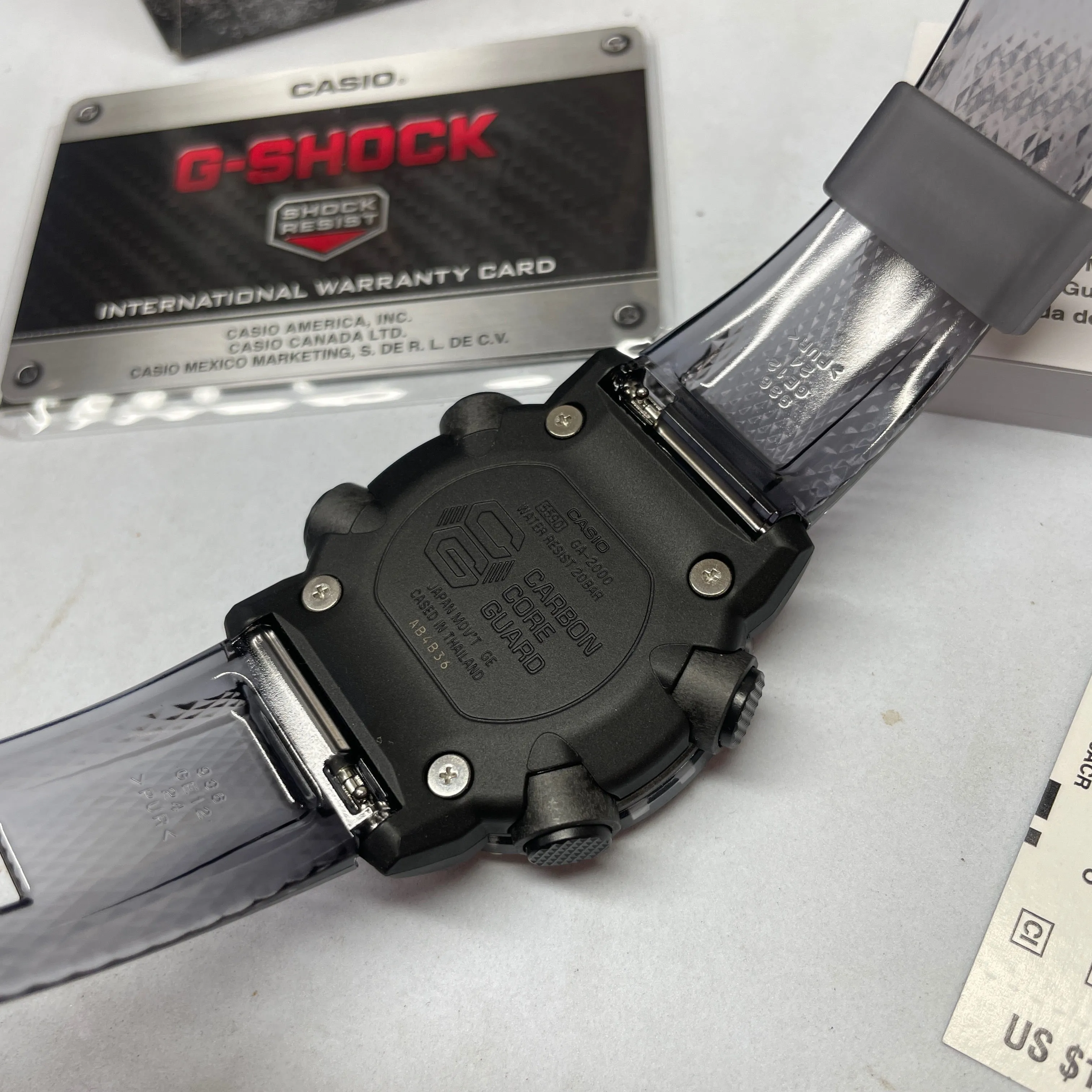 Casio G-Shock GA2000SKE-8A Transparent Pack Clear Dark Grey Watch