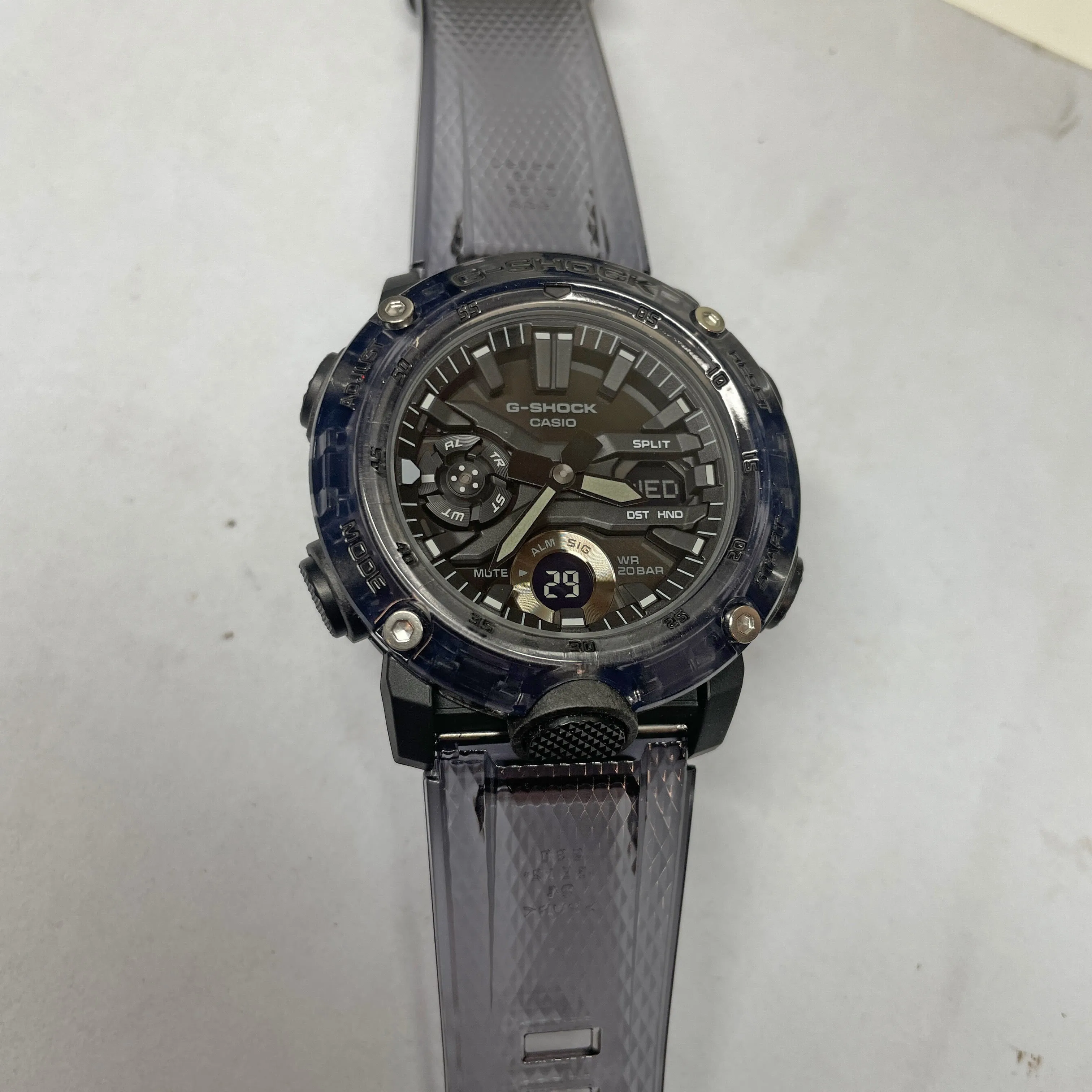 Casio G-Shock GA2000SKE-8A Transparent Pack Clear Dark Grey Watch