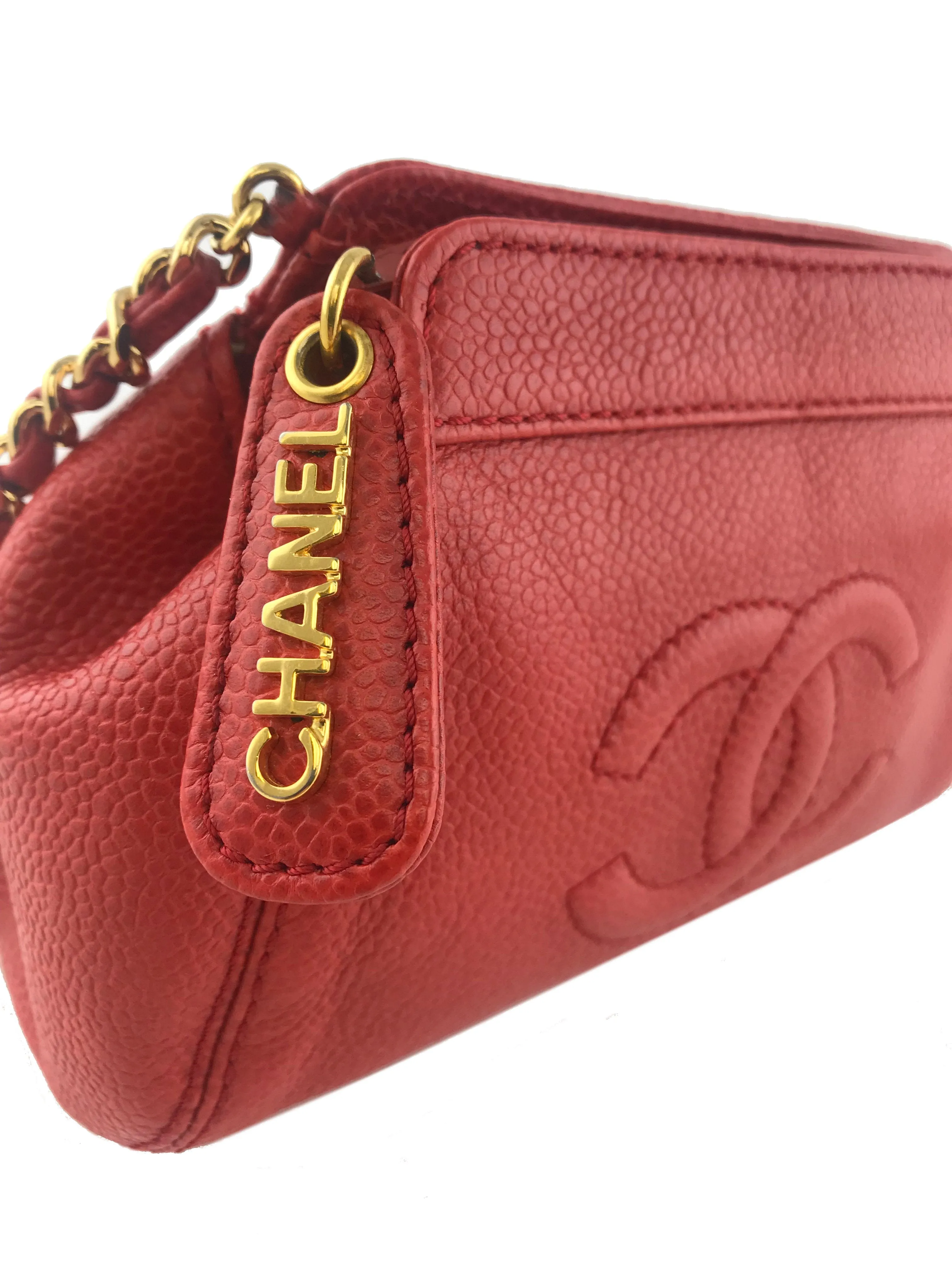 Chanel Vintage Caviar Leather Mini Crossbody Bag