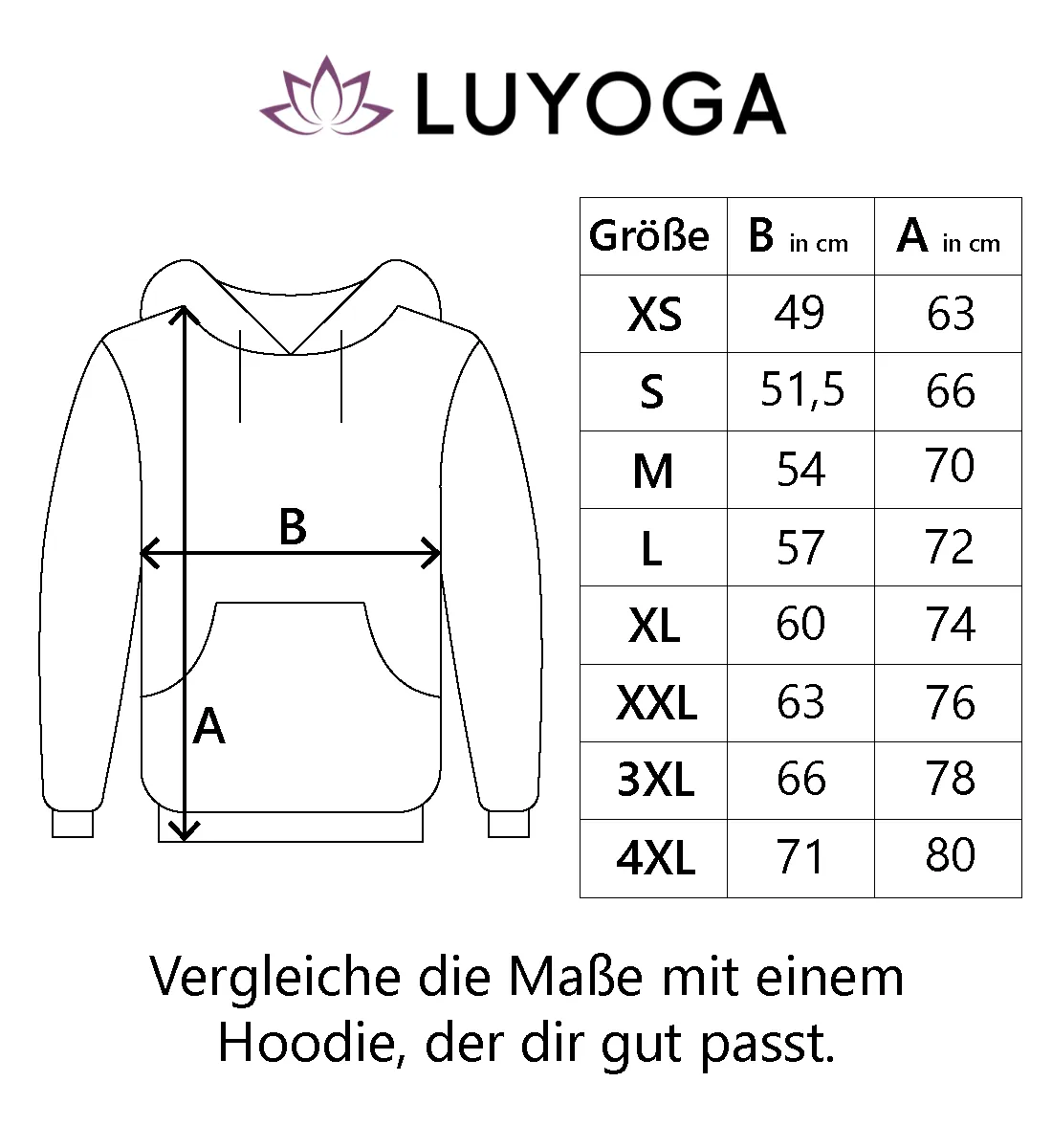 Einatmen. Ausatmen. Lächeln. Bio Hoodie Unisex