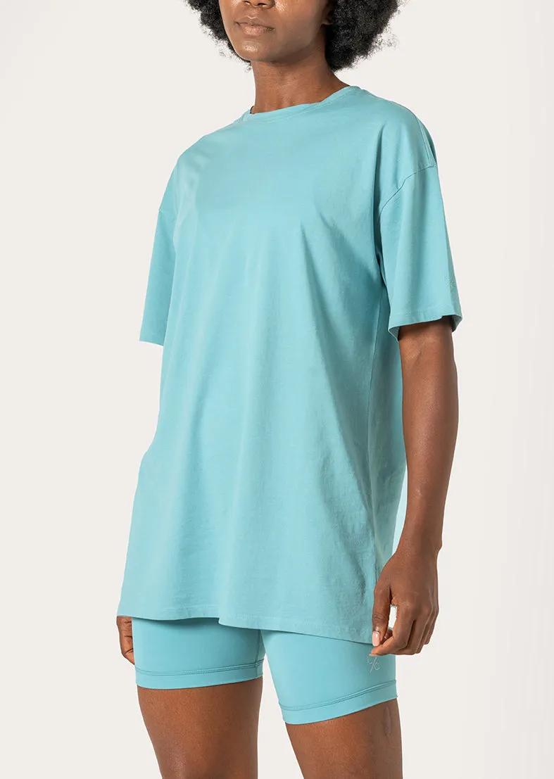 Elevate Boyfriend Tee Smoke Blue FINAL SALE