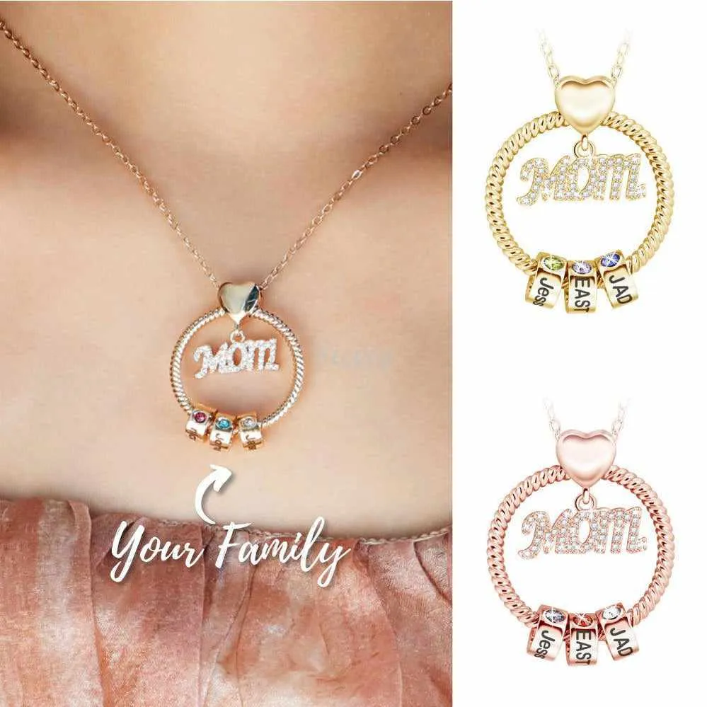 Father's Day Gift Personalized Circle Pendant