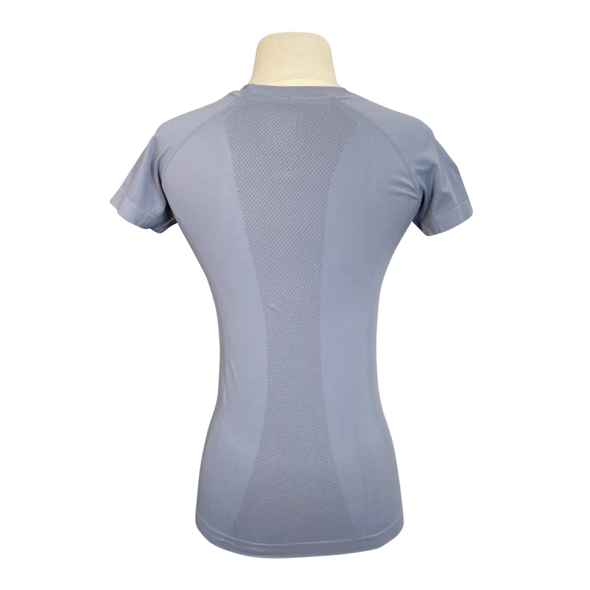 FitEq Short Sleeve Seamless Schooling Top in Slate Blue - Women's Small