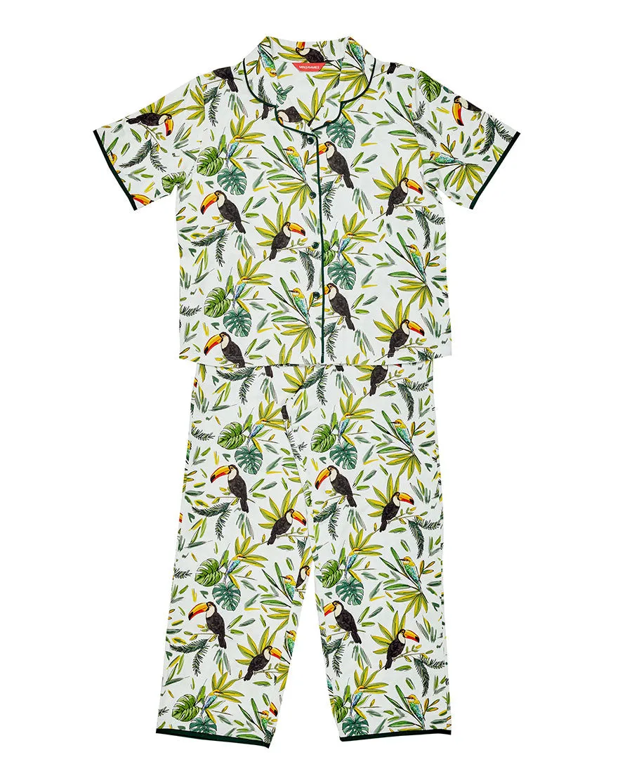 Gabrielle Girls Toucan Printed Jersey Pyjama Set