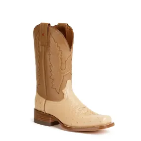 Gavel Men's Arroyo Smooth Ostrich Stockman Boots - Oryx