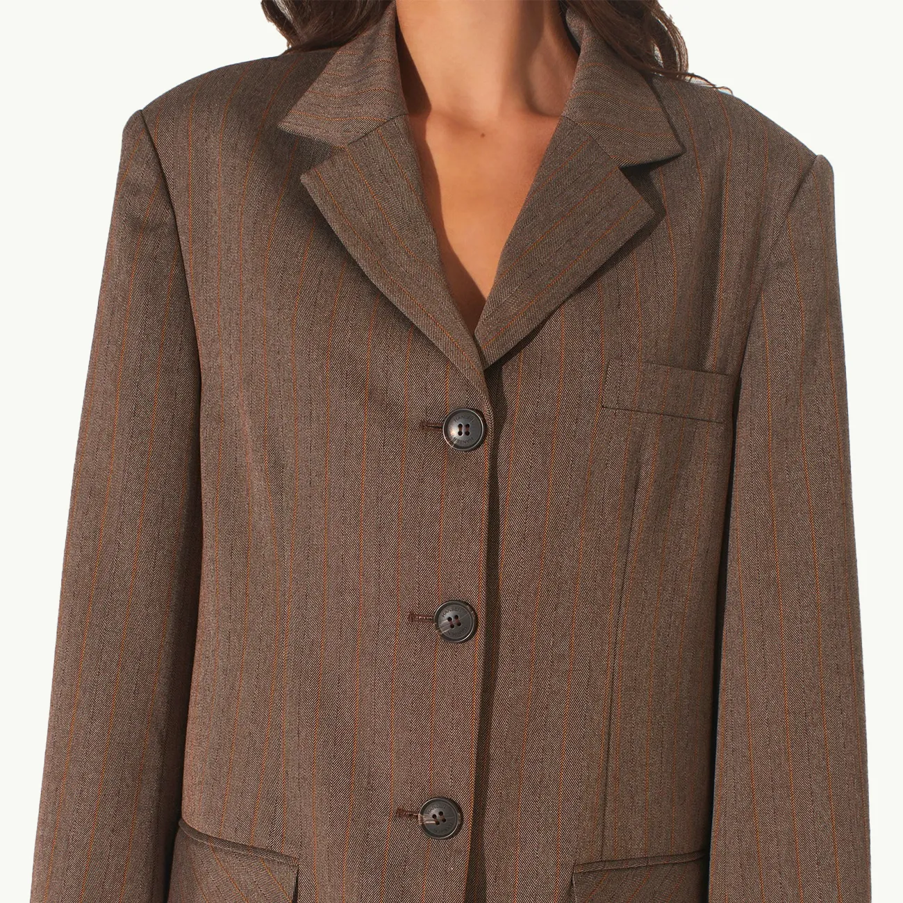 HARPER OVERSIZE BLAZER PINSTRIPE