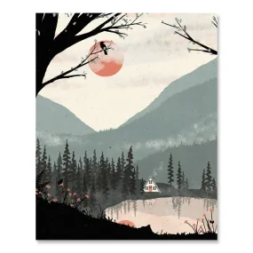 Lake Cabin Print