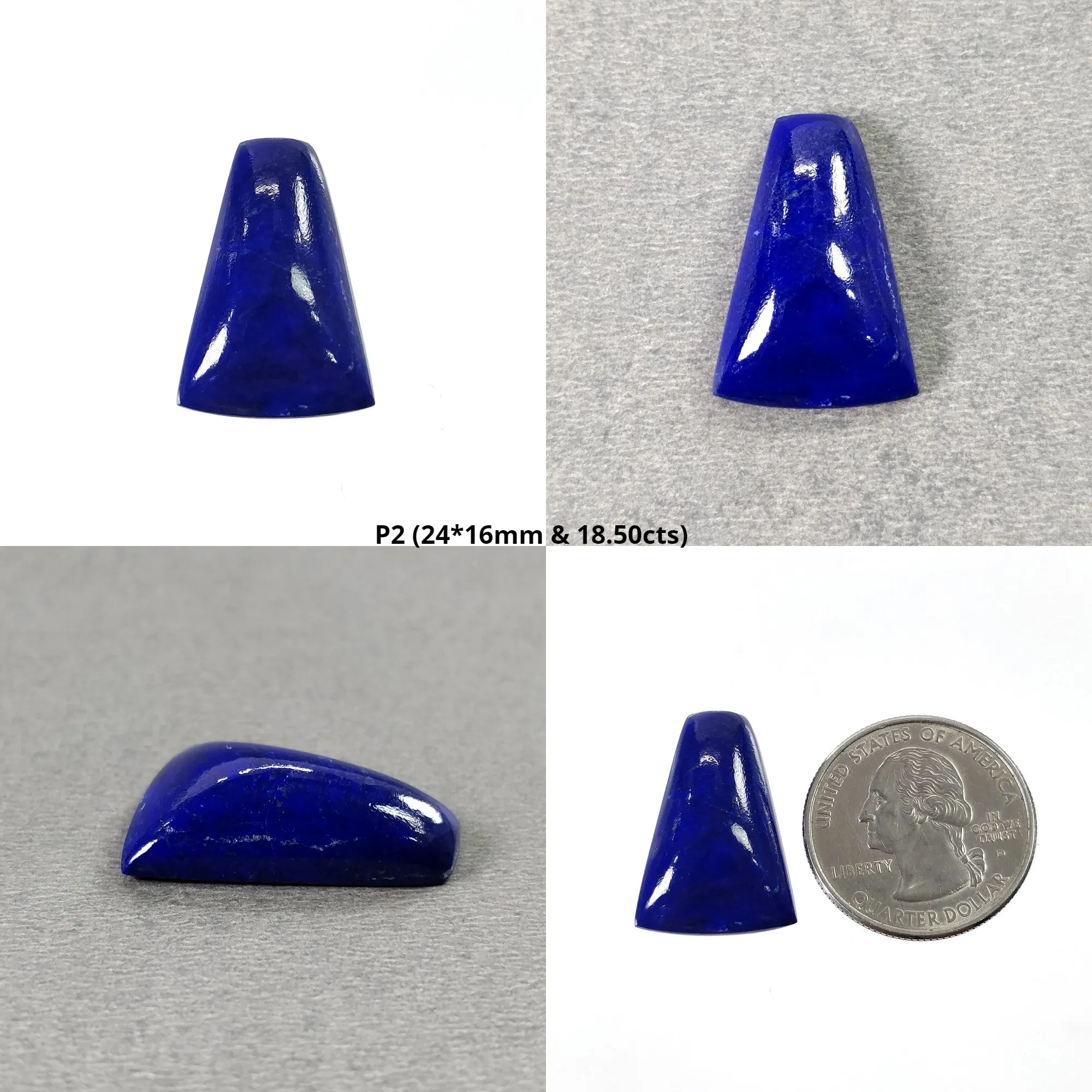 LAPIS LAZULI Gemstone Cabochon : Natural Untreated Blue Lapis Uneven Shape 1pc