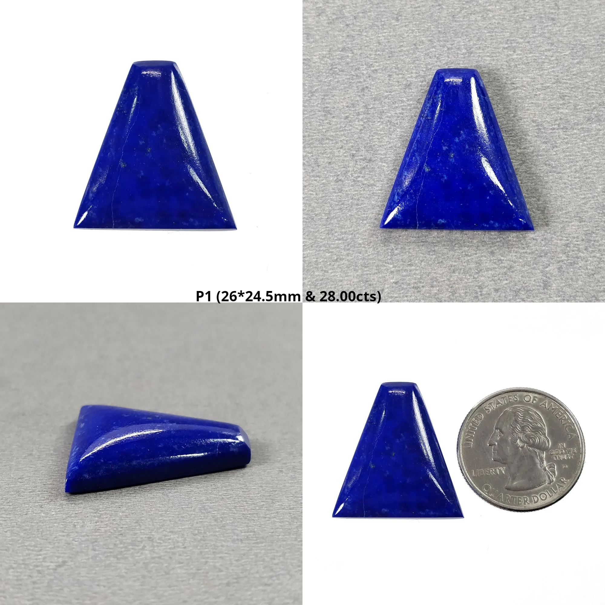 LAPIS LAZULI Gemstone Cabochon : Natural Untreated Blue Lapis Uneven Shape 1pc