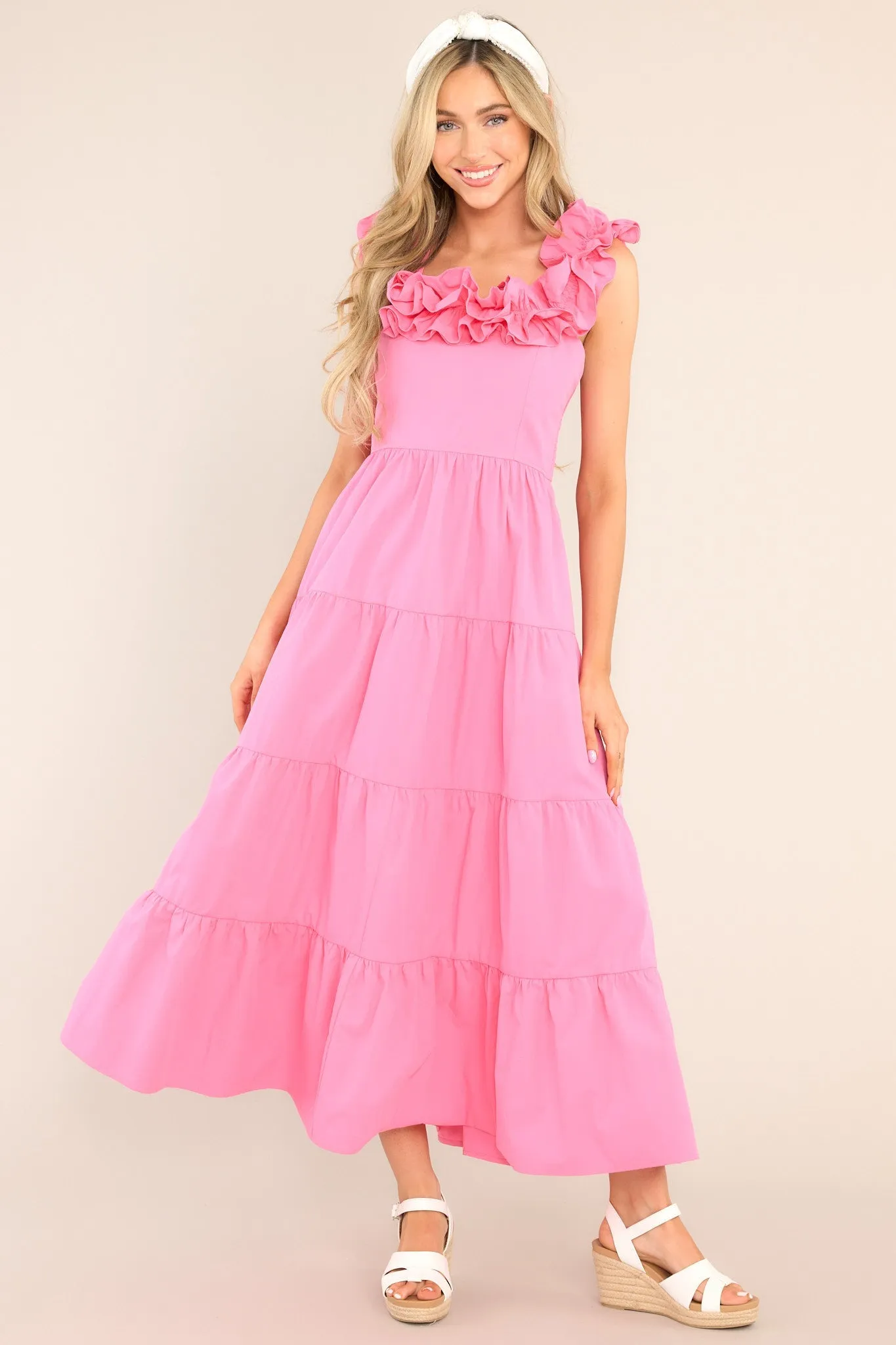 Love Grows Here Bubblegum Pink Maxi Dress