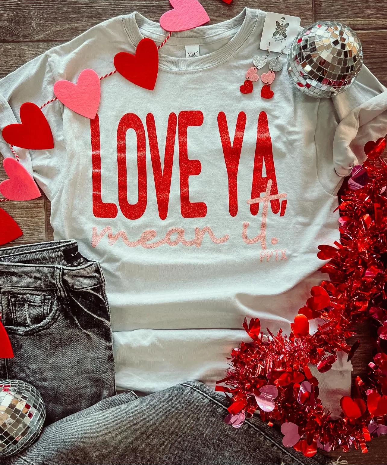 Love Ya Mean It Glitter Graphic Tee