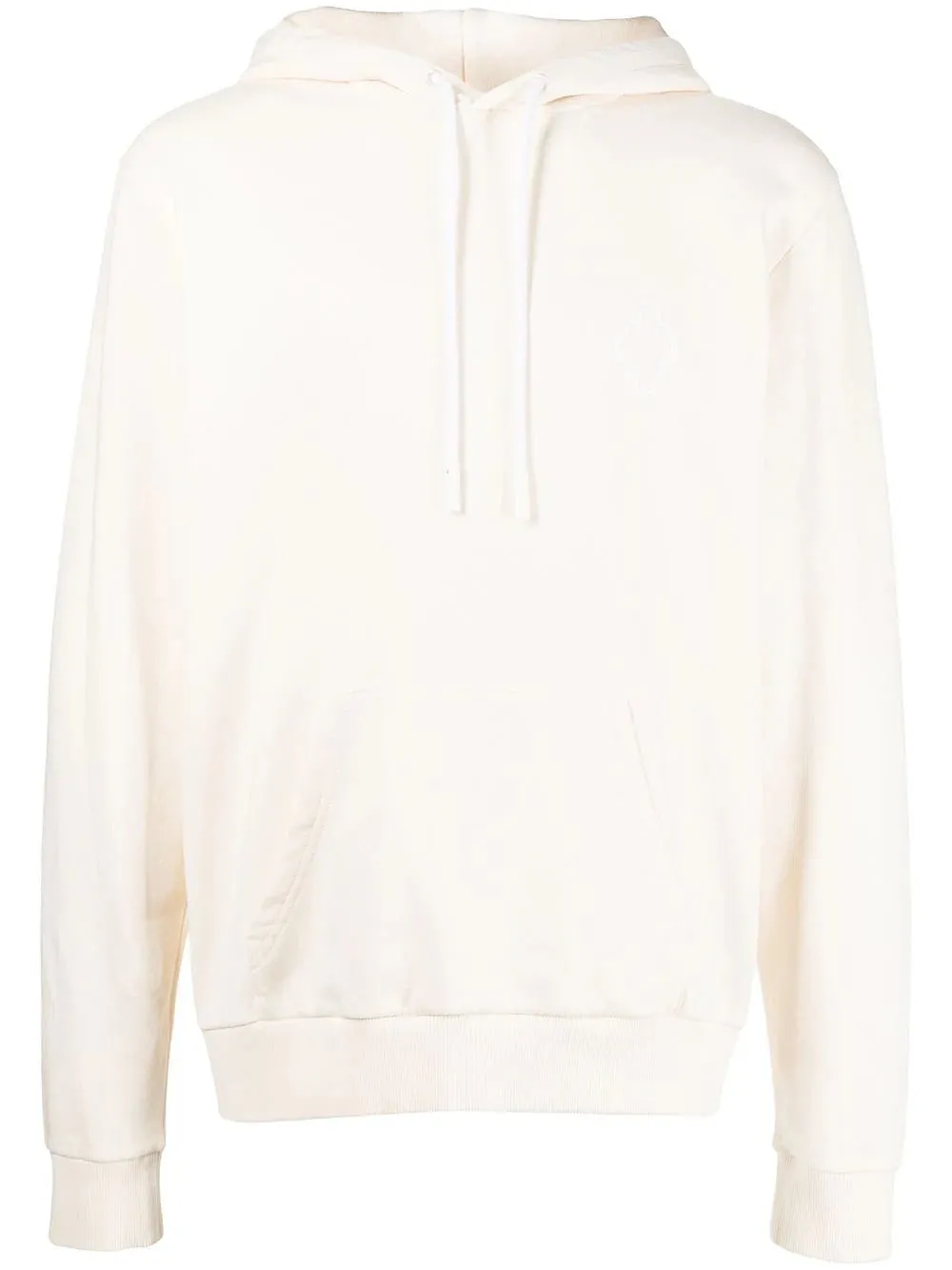 Marcelo Burlon Tempera Cross Regular Hoodie Ecru White