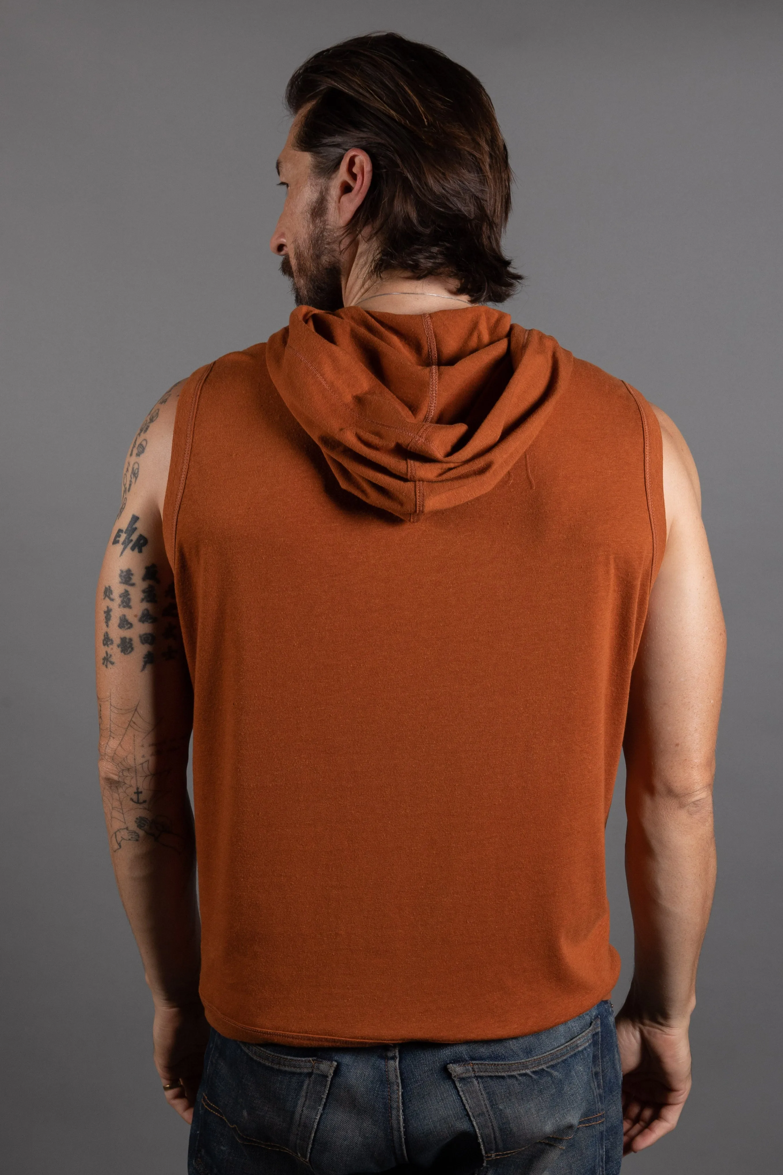 Men's Sleeveless Tri-Blend Hoodie