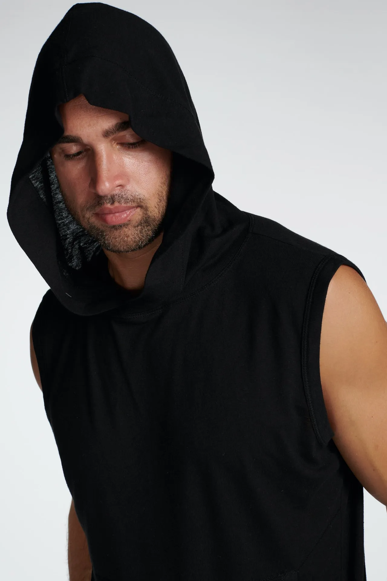 Men's Sleeveless Tri-Blend Hoodie