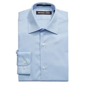 Michael Kors Boys Light Blue Cotton Dress Shirt_ Z0001