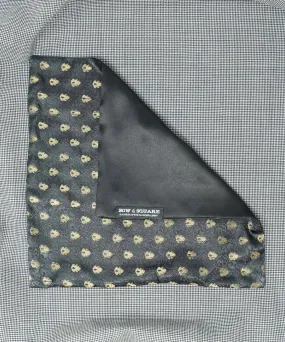 Monochrome  Geometric Black Pocket Square