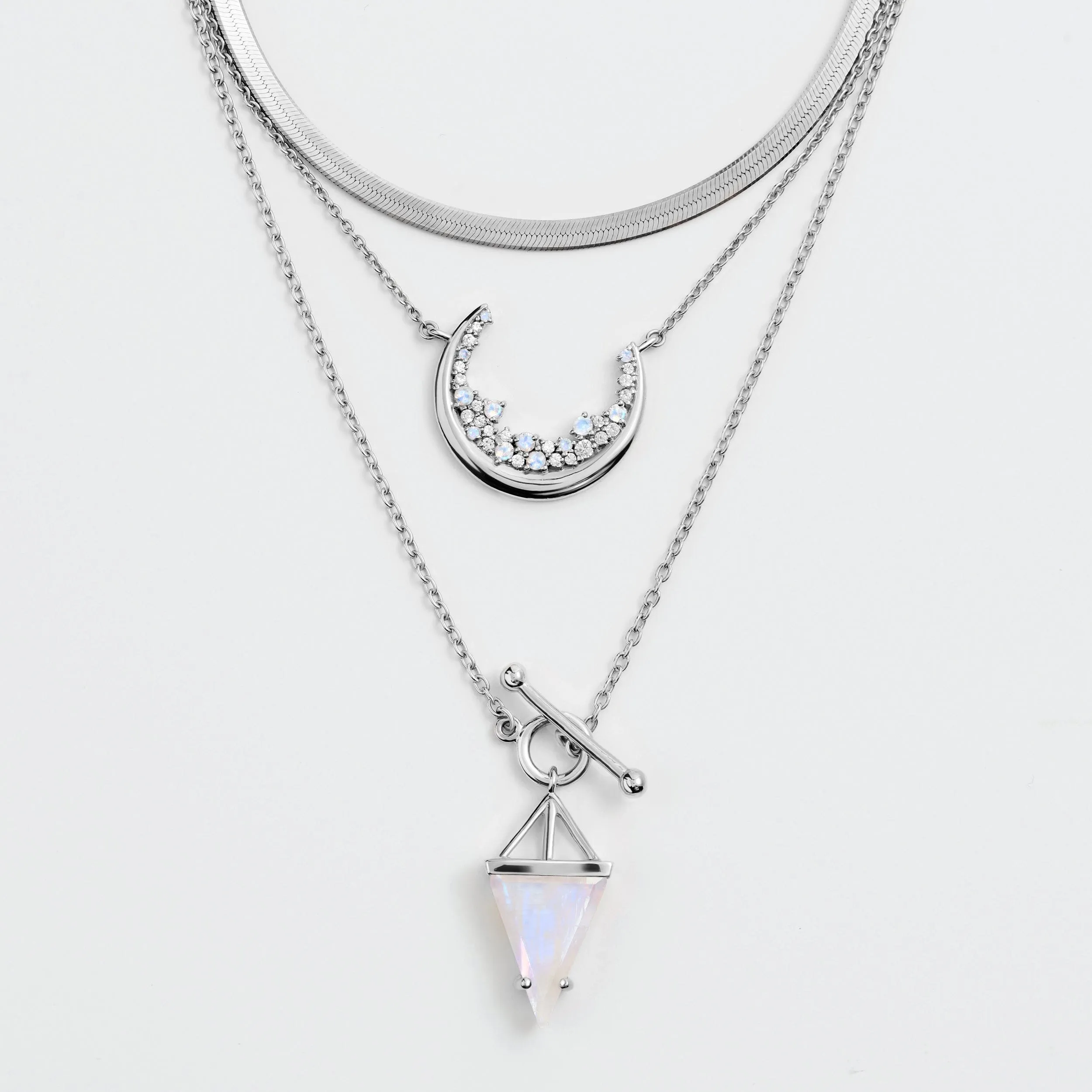 Moonstone Necklace Set - Iconic Trio