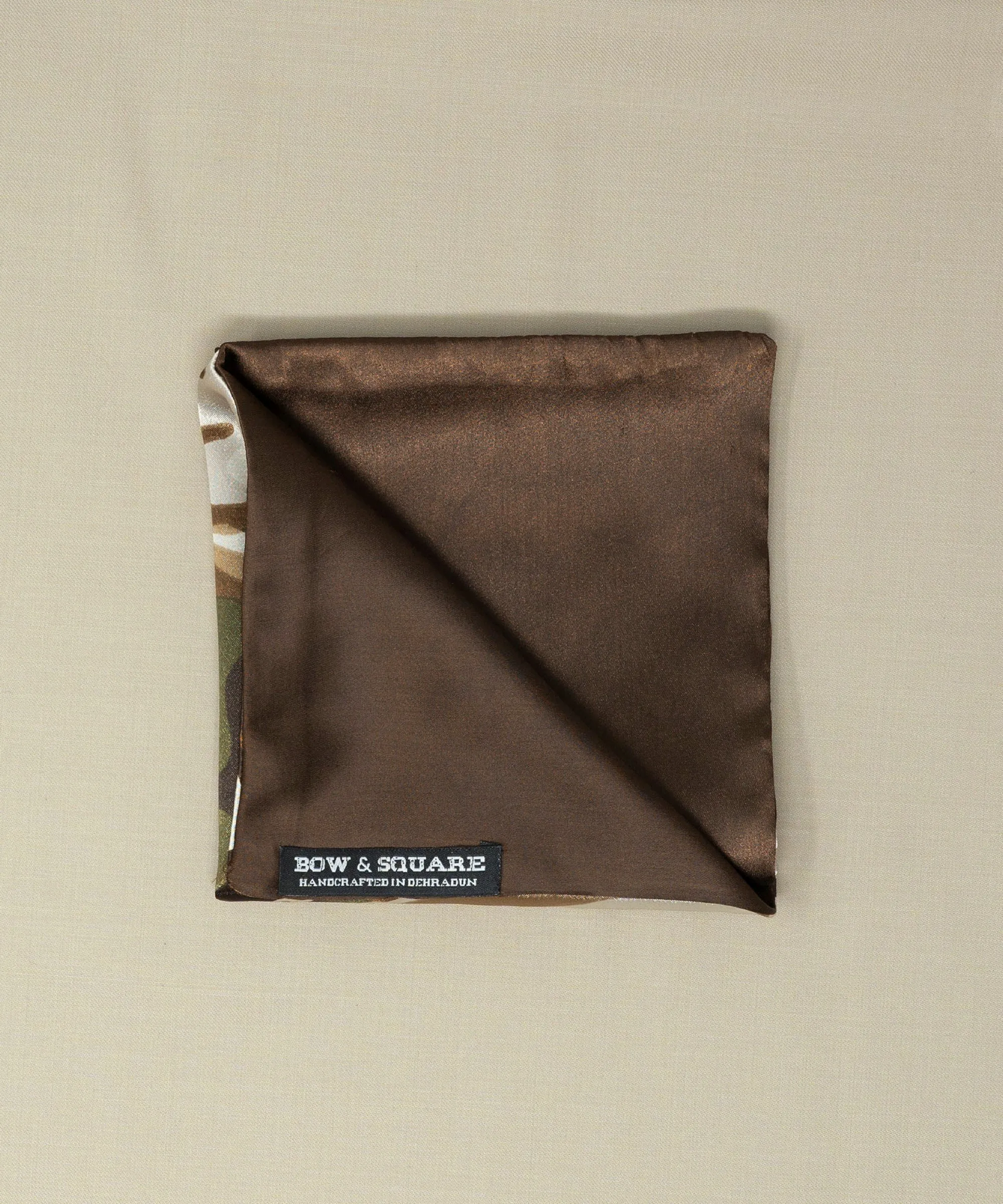 Old School Abstract Brown Pocket Square