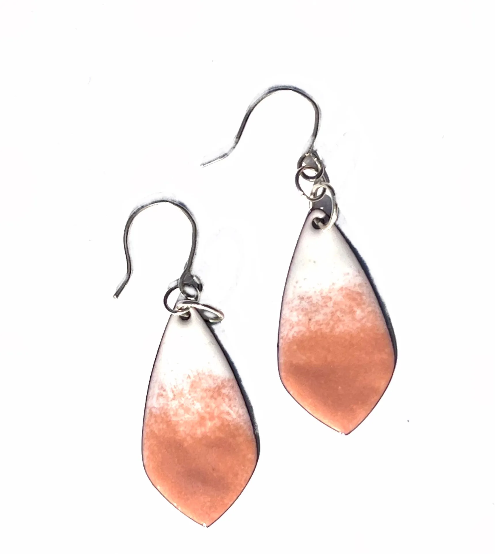 Pink and White Dangle Earrings