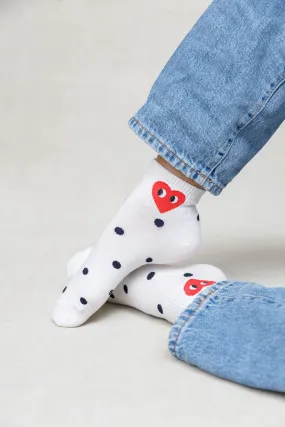 POLKA HEART SHORT SOCKS