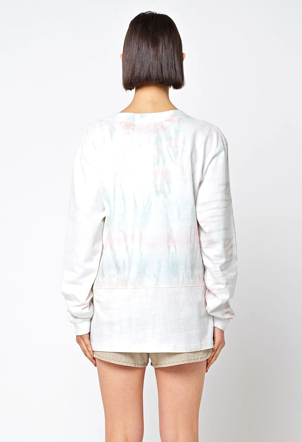 Reconstructed LS Tie Dye Tee / Sand Dollar