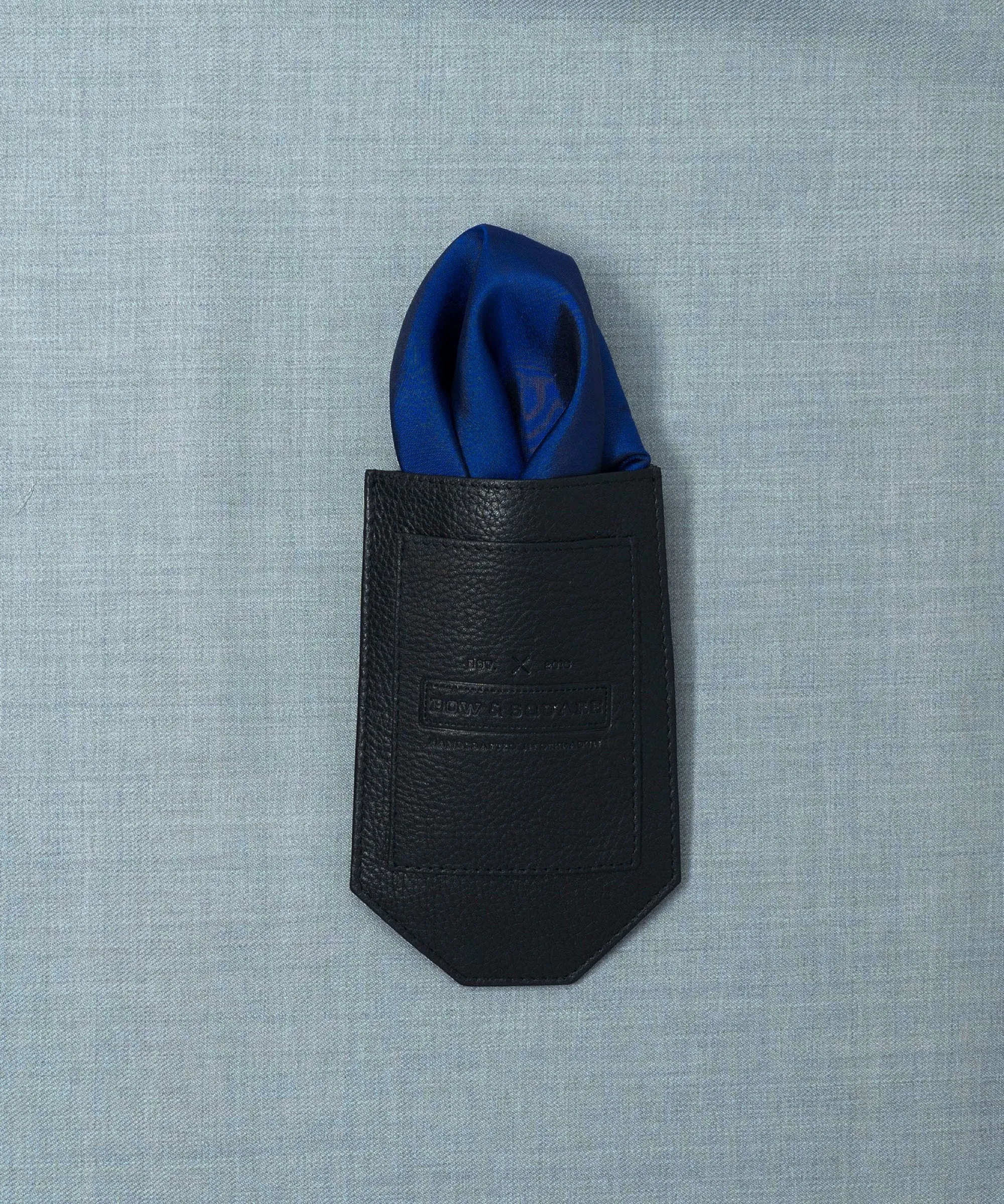 Regal Net Blue Pocket Square