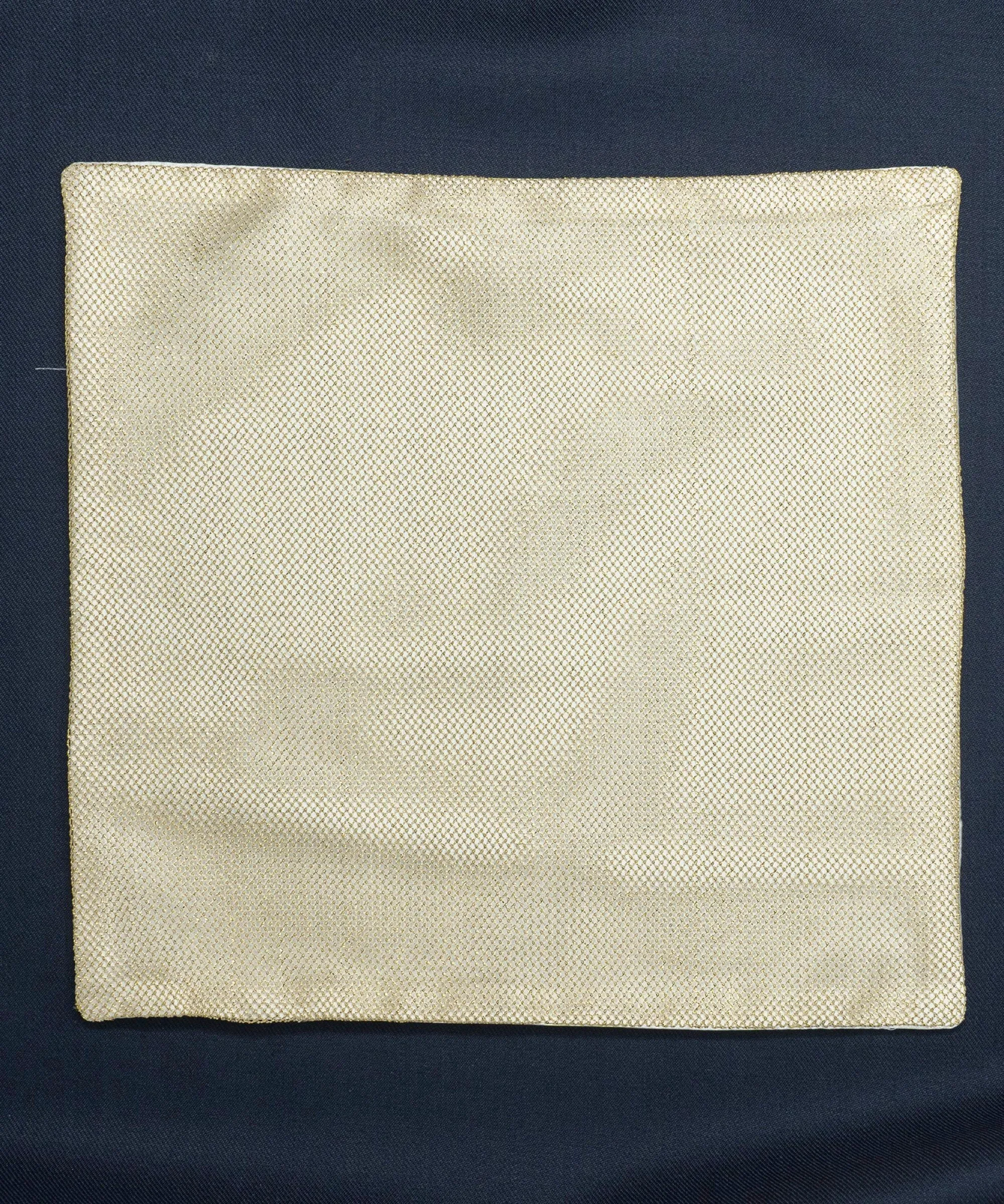 Regal Net White Pocket Square