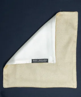 Regal Net White Pocket Square