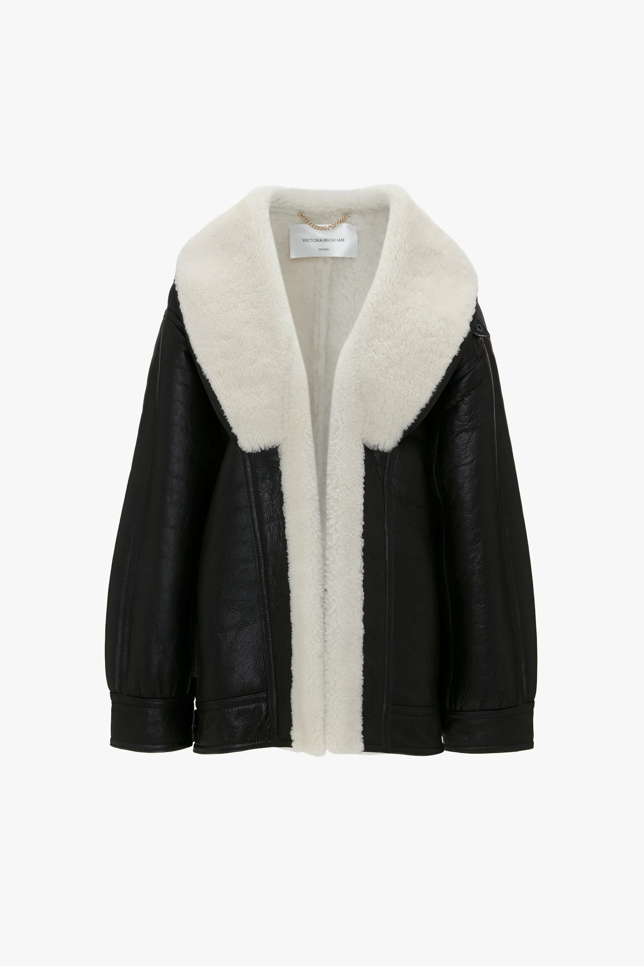 Shearling Coat In Monochrome