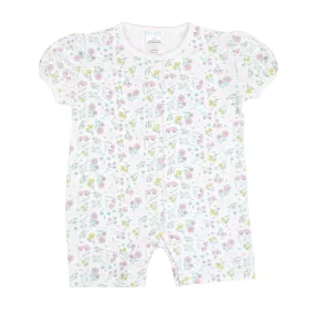 Spring Blossoms Printed Romper | Baby Girl