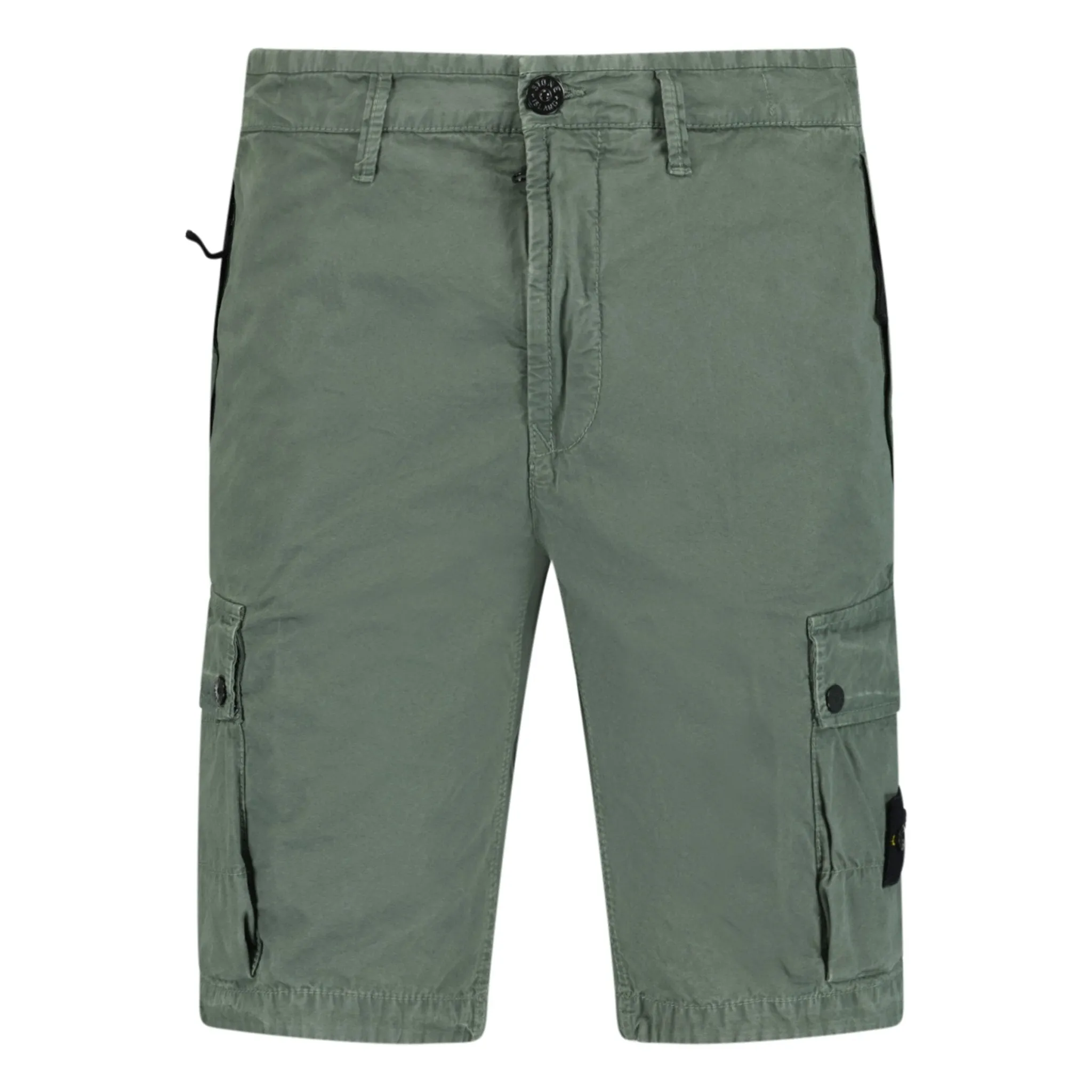 STONE ISLAND MUSK GREEN BERMUDA CARGO SHORTS