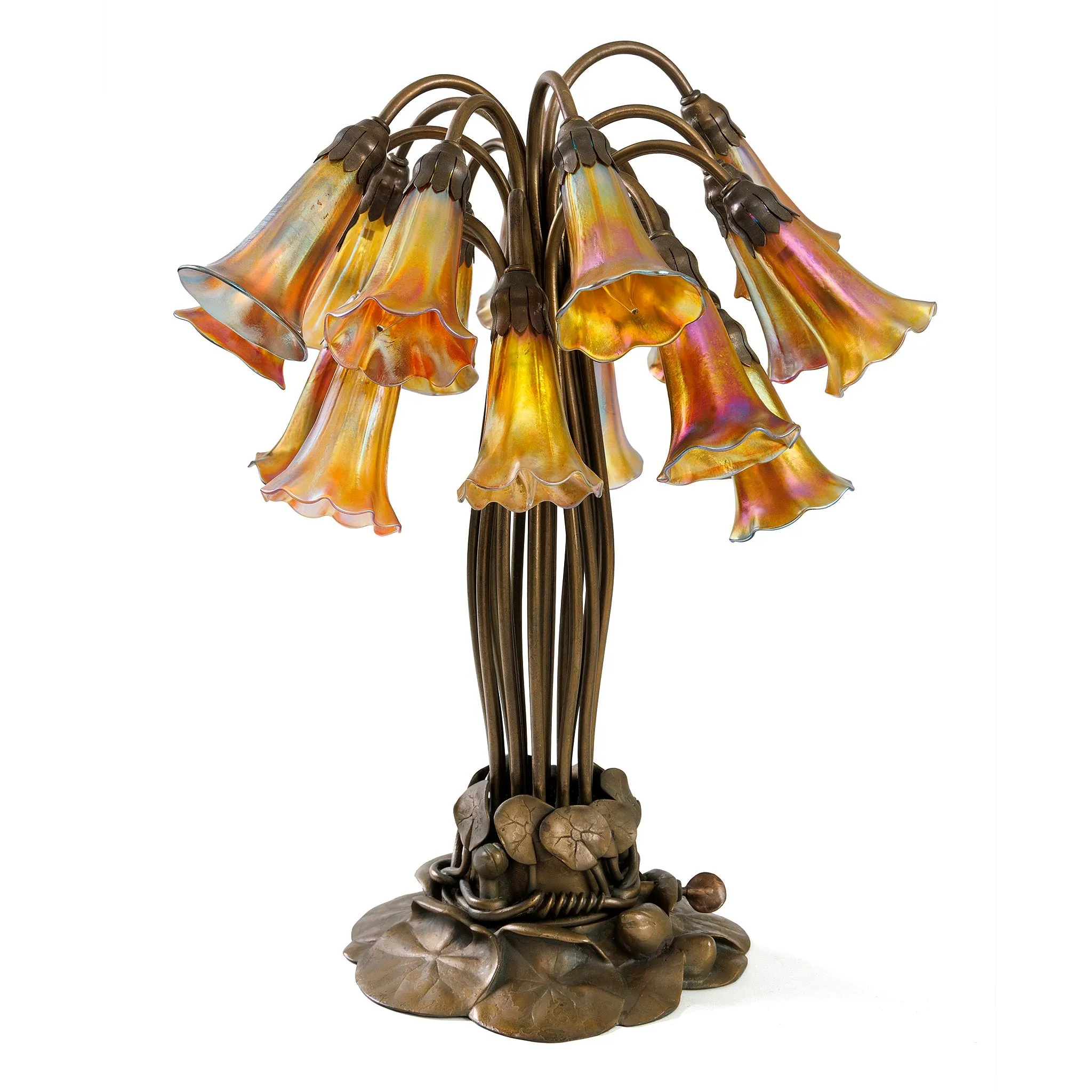 Tiffany Studios New York "Eighteen Light Lily" Table Lamp