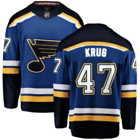 Torey Krug St. Louis Blues Fanatics Branded Home Breakaway Jersey - Blue