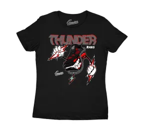 Womens Red Thunder 4 Shirt - Kicks - Black