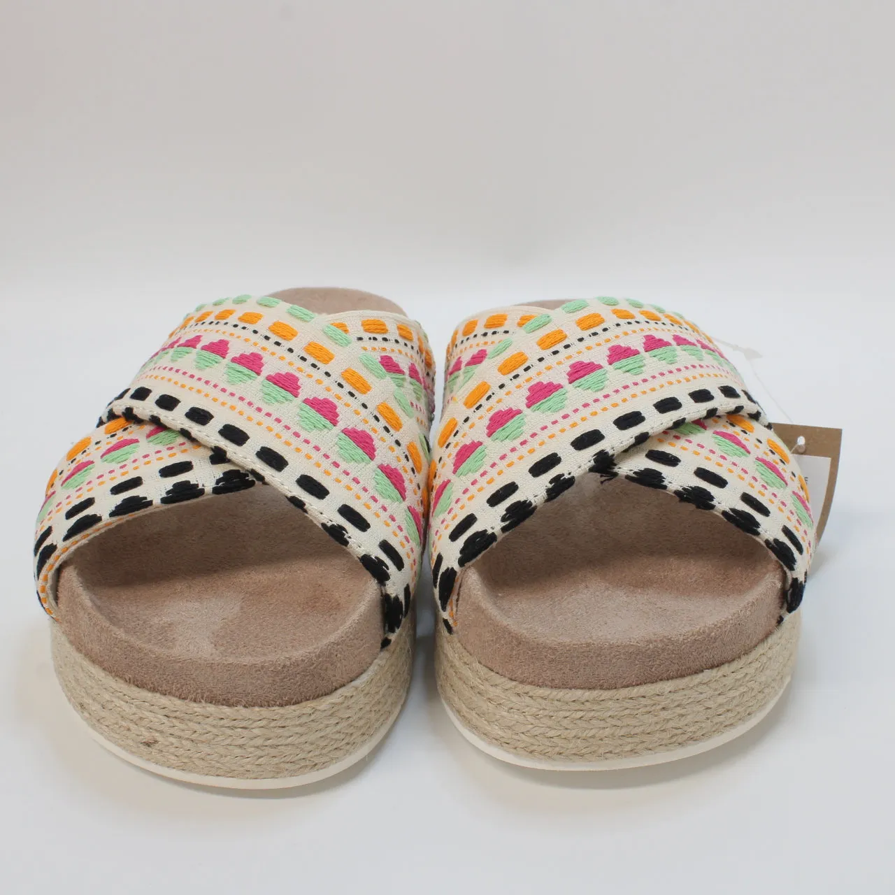 Womens Toms Paloma Slide Natural Multi Woven