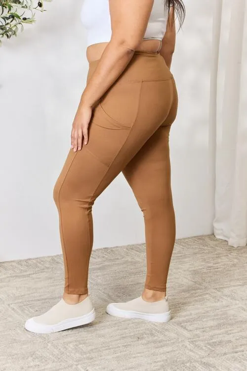 Zenana Full Size Wide Waistband High Waist Leggings