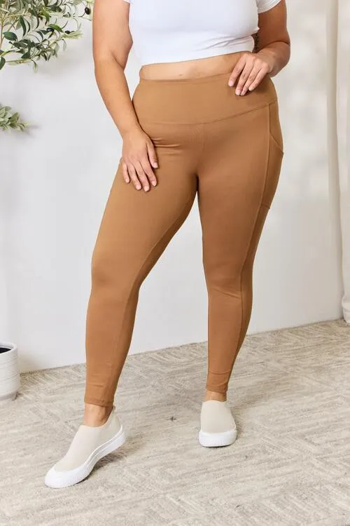 Zenana Full Size Wide Waistband High Waist Leggings