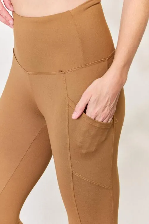 Zenana Full Size Wide Waistband High Waist Leggings